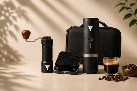 نظام TOP BREW الكامل — الأدوات الثلاث — لقطة نظيفة