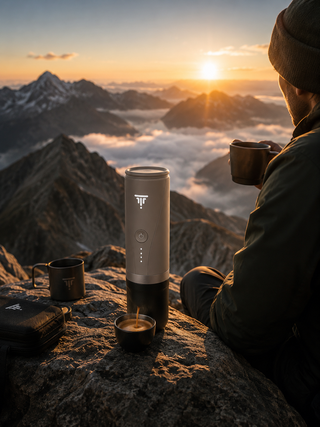 إسبريسو TOP BREW الخاكي على قمة الجبل